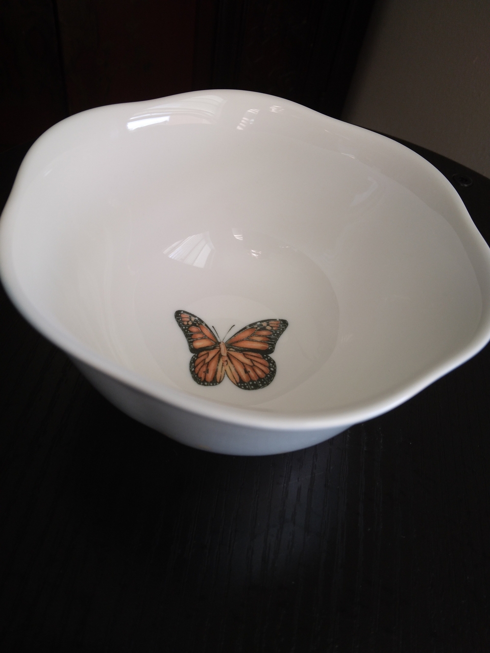 Lenox Porcelain Butterfly Meadow 4.75" Dessert Bowl Blue and White - Picture 7 of 9